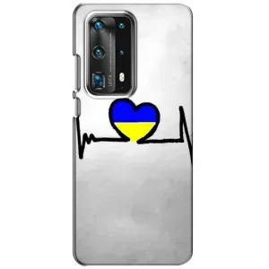 Силиконовый Чехол на Huawei P40 (Я-Украина) (Украинская кардиограмма)