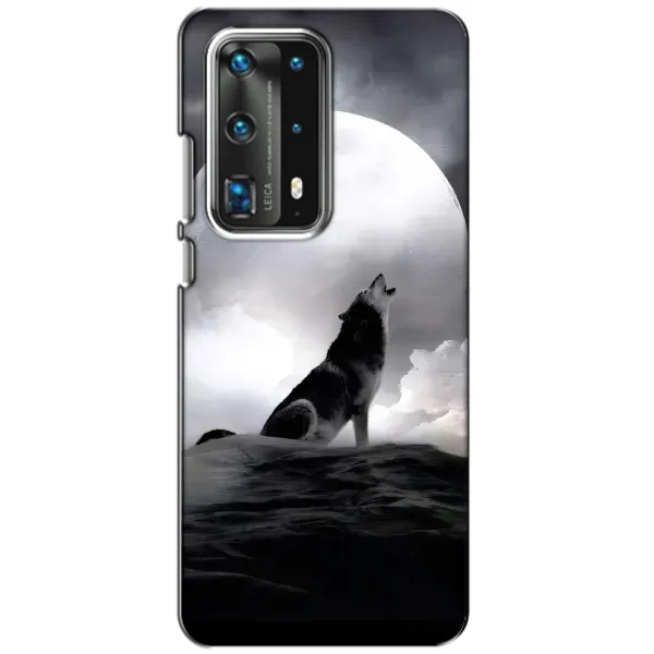Чехол с рисунком «Волк и луна» для Huawei P40 Чехол с рисунком «Волк и луна» для Huawei P40