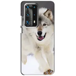 Чохол з Вовком на Huawei P40 (Вовк біжить по снігу)