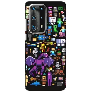 Чехол майнкрафт для Huawei P40 (Все персонажи)