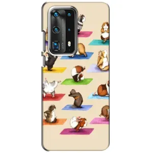 Чехол с Прикольным принтом на Huawei P40 (Ёга свинок)