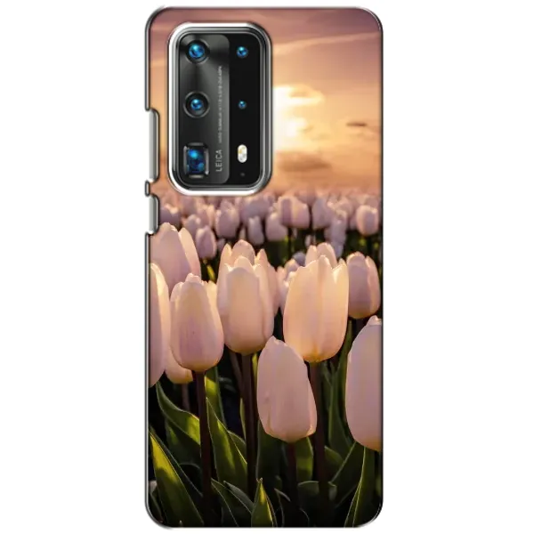 Чехол с рисунком «Закат с цветами» для Huawei P40 Чехол с рисунком «Закат с цветами» для Huawei P40