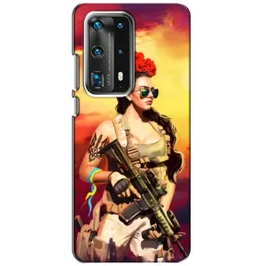 ЗСУ Чехлы (TPU) для Huawei P40 (Женщина солдат)