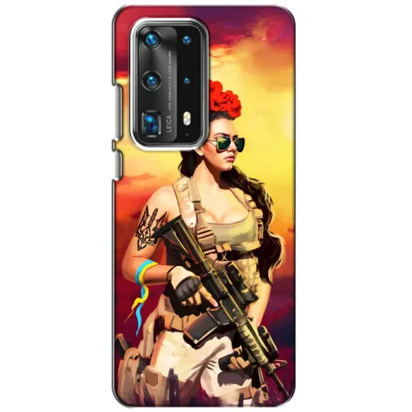 Чехол с рисунком «Женщина солдат» для Huawei P40 Чехол с рисунком «Женщина солдат» для Huawei P40