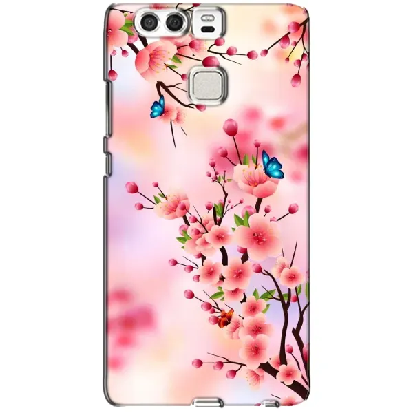 Чехол с рисунком «Бабочки на сакуре» для Huawei P9 Чехол с рисунком «Бабочки на сакуре» для Huawei P9