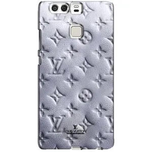 Текстурный Чехол Louis Vuitton для Хуавей П9 (Белый ЛВ)