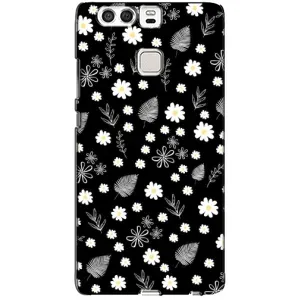 Чохли з тематикою "КВІТИ" на Huawei P9 (цвітіння на чорному)