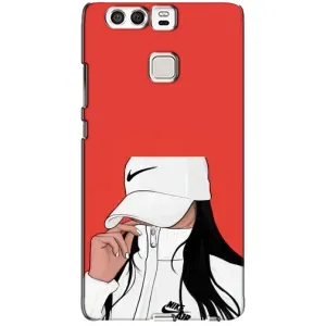 Силіконовый Чохол на Huawei P9 з картинкой Модных девушек (Дівчина Nike)