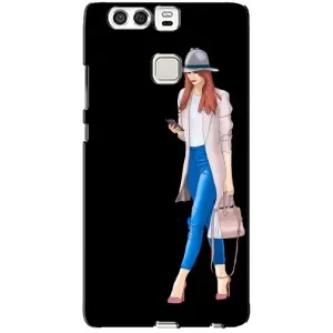 Чохол з картинкою Модні Дівчата Huawei P9 (Дівчина з телефоном)