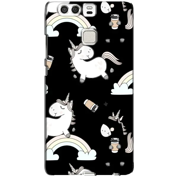 Чехол с рисунком «Единорог с кофе» для Huawei P9 Чехол с рисунком «Единорог с кофе» для Huawei P9