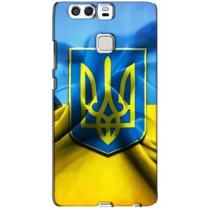 Чехол с картинкой (Патриотический ГЕРБ) на Huawei P9 (Герб и Флаг Украины)