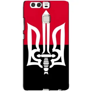 Чехлы УПА (Красно-Чёрный) на Huawei P9 (Герб Украины)