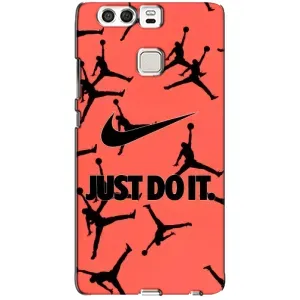Силиконовый Чехол Nike Air Jordan на Хуавей П9 (Just Do It)
