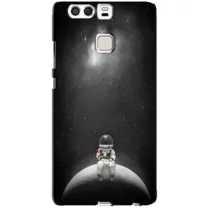 Силиконовый Чехол с принтом "Космонавты" на Huawei P9 (Космонавт романтик)