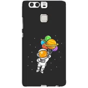 Силиконовый Чехол с принтом "Космонавты" на Huawei P9 (Космонавт с шариками)