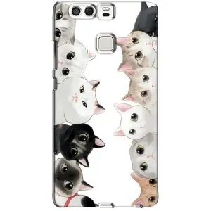 Силиконовый чехол с котиком для Huawei P9 (Коты)