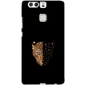 Чохол з леопардовим принтом на Huawei P9 (Леопард на чорному)