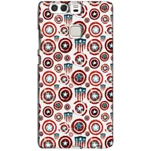 Чехол с Щитом Капитана Америки на Huawei P9 (Марвел щиты)