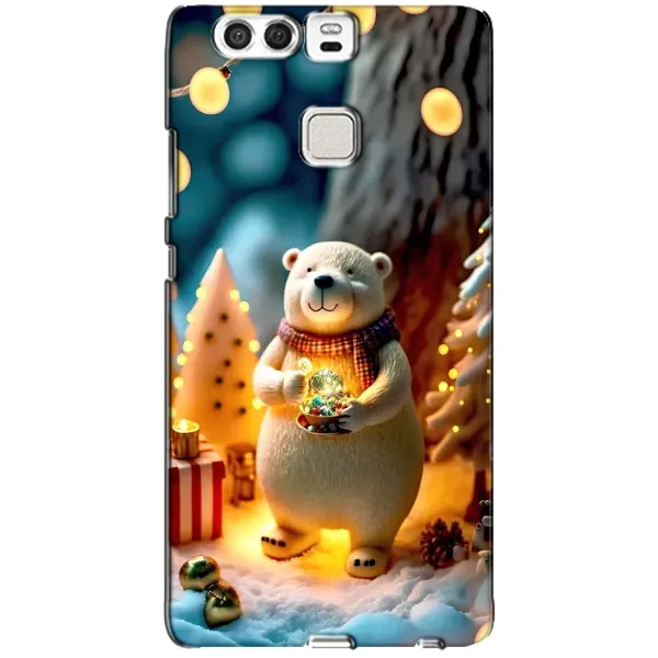 Чехол с рисунком «Новогодний ведмеженок» для Huawei P9