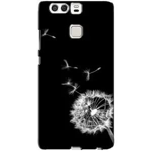 Силіконовий Чохол з кульбабками на Huawei P9 (Кульбабка на чорному)