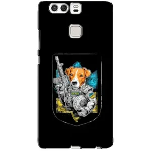 Чехол с принтом для Huawei P9 (Патрон Воин)