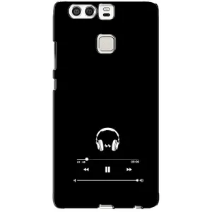 Чохол з картинками на чорному фоні для Huawei P9 (Плеєр)