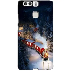 Силіконовий бампер на різдво для Huawei P9 (Потяг)