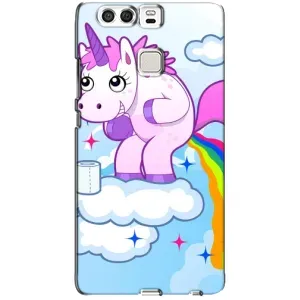 Чехол Unicorn на Huawei P9 (Радуга единорожка)