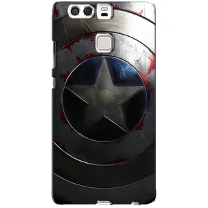 Чехол с Щитом Капитана Америки на Huawei P9 (Ретро Щит Капитана)
