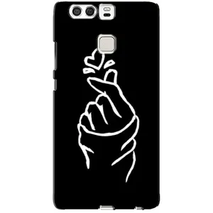 Чохол (Знак сердечка) для Huawei P9 (Сердечко на чорному)
