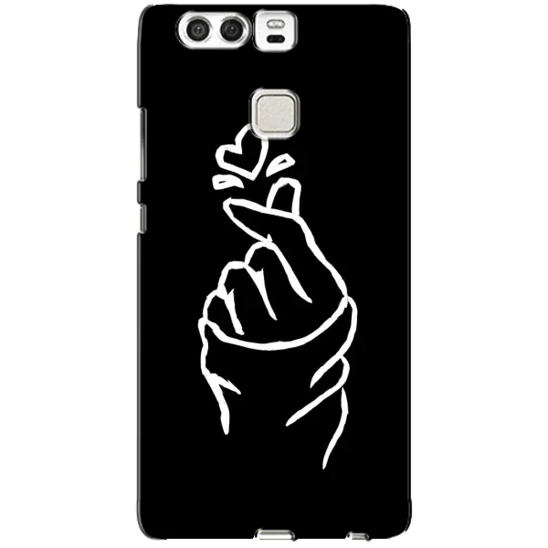 Чехол с рисунком «Сердце на черном» для Huawei P9 Чехол с рисунком «Сердце на черном» для Huawei P9