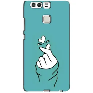 Чохол (Знак сердечка) для Huawei P9 (Сердечко на бірюзовому)
