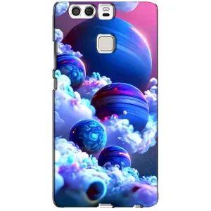 Чехлы КОСМОС для Huawei P9 (Синие планеты)