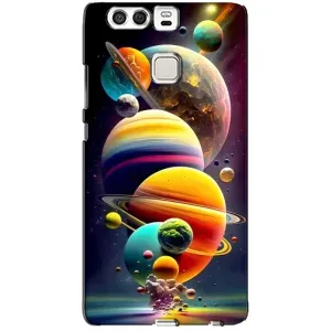 Чехол (ТПУ) с планетами на Huawei P9 (Солнечна система)