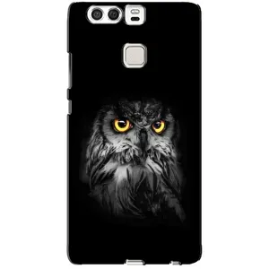 Чехлы с принтом СОВЫ для Huawei P9 (Сова на чёрном)