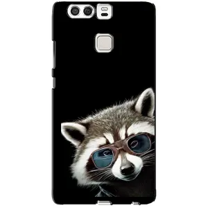 Силиконовый Чехол с Енотами на Huawei P9 (Стильный Енот)