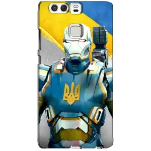Силиконовый Чехол на Huawei P9 (Я-Украина) (Украинский робокоп)