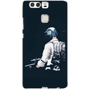 Силиконовый чехол с картинкой "Герой Pubg" на Huawei P9 (В экиперовке)