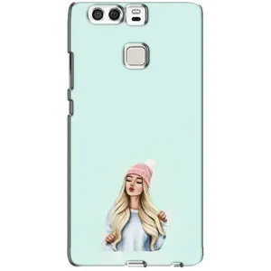 Силіконовый Чохол на Huawei P9 з картинкой Модных девушек (В шапці)