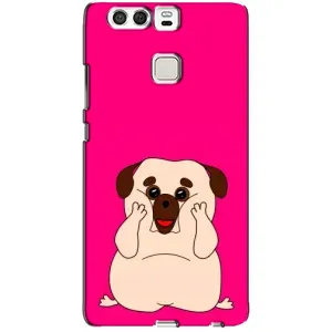 Чехол (ТПУ) Милые собачки для Huawei P9 (Веселый Мопсик)