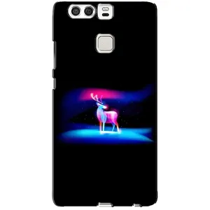 Силиконовый бампер с картинкой животных для Huawei P9 (Яркий олень)