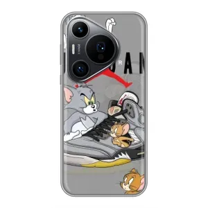 Силиконовый Чехол Nike Air Jordan на Хuawei Пюра 70 ПРО (Air Jordan)