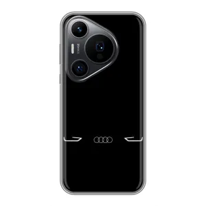 Силиконовый бампер с картинкой машины на Huawei Pura 70 PRO (Силует Audi)