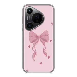 Чехол банты для Huawei Pura 70 PRO (Бант на розовом)