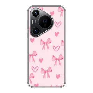 Чехол банты для Huawei Pura 70 PRO (Бантики и сердечки)