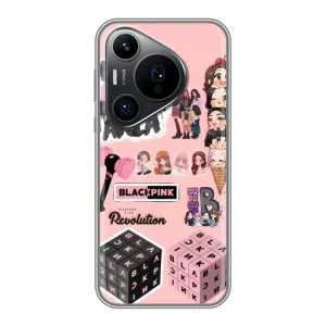 Чехлы с картинкой для Huawei Pura 70 PRO (BLACK PINK коллаж)