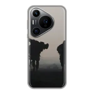 Чехлы на военную тематику для Huawei Pura 70 PRO (Бой солдат)