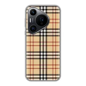 Чехол с Брендами одежды на Хuawei Пюра 70 ПРО (Burberry стиль)