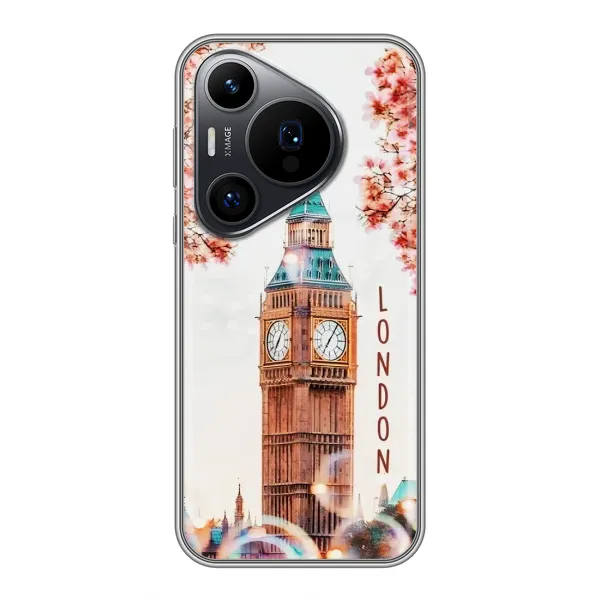 Чехол с рисунком «Часы Лондон» для Huawei Pura 70 PRO Чехол с рисунком «Часы Лондон» для Huawei Pura 70 PRO