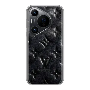 Текстурный Чехол Louis Vuitton для Хuawei Пюра 70 ПРО (Черный ЛВ)